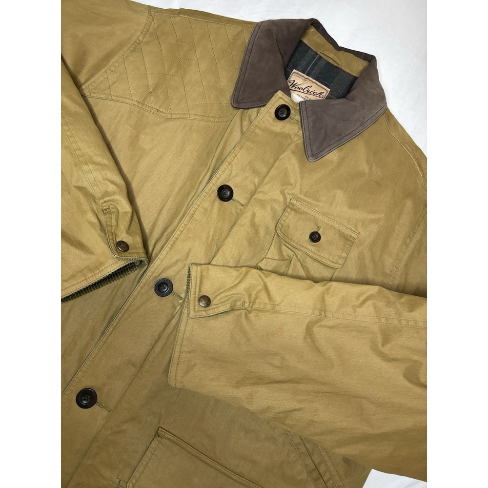 Woolrich Tan Pheasant 15401 Barn Coat Hunting Jacket Size Men's Large Zip Up